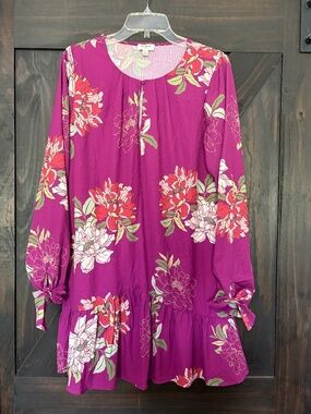 Purple floral dress